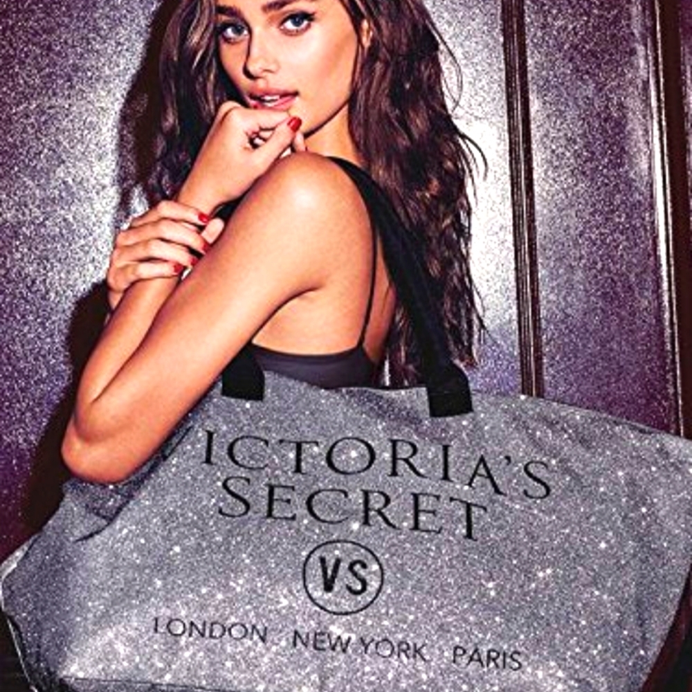 NEW RARE Victoria's Secret Glitter Weekender Duffle Bag